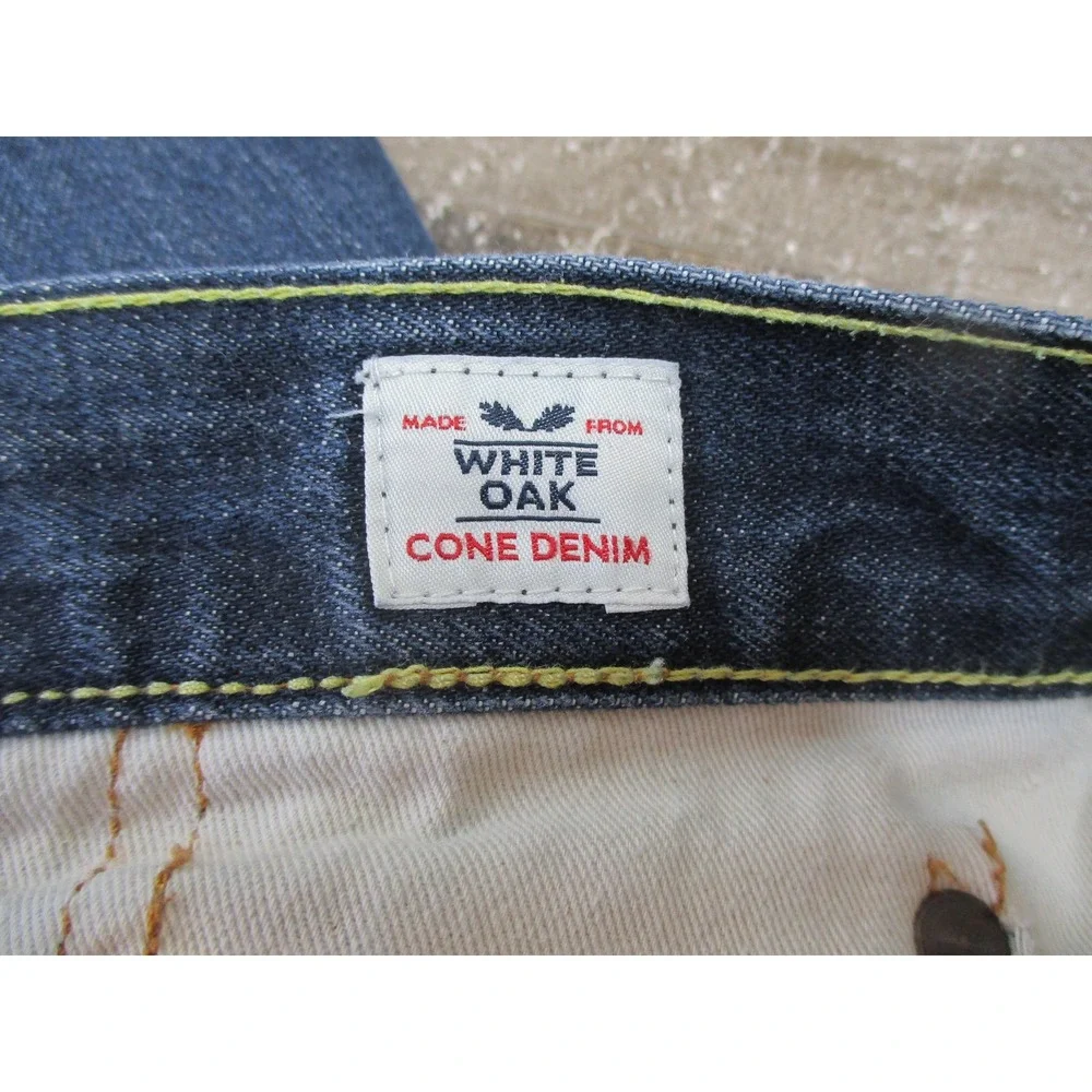 Tellason Jeans Mens 30 Blue Ladbroke Grove Slim Tapered White Oak Cone Denim USA